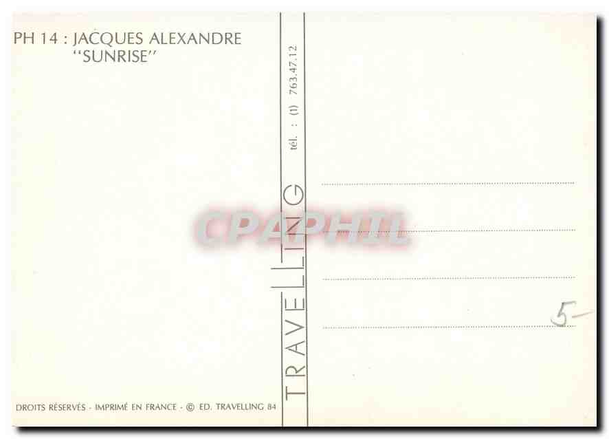 CPM Jacques Alexandre Sunrise  — Rückseite