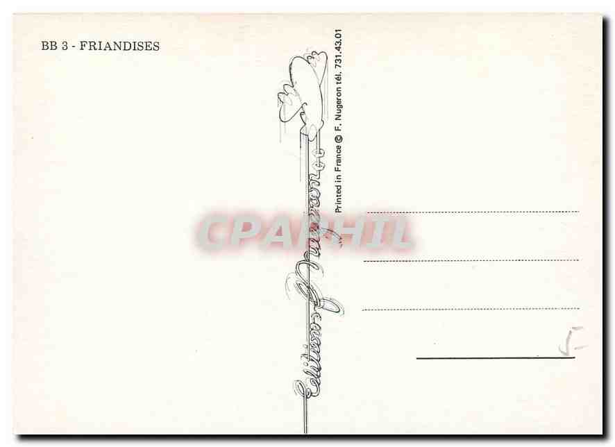 CPM Chocolat Menier Friandises  — Verso