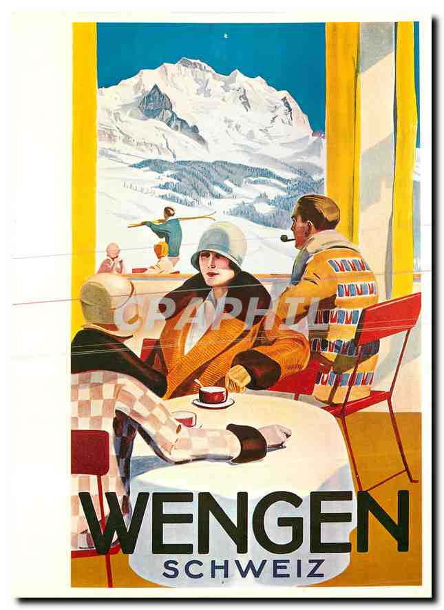 CPM Wengen Schweiz Kunstier unberkannt 