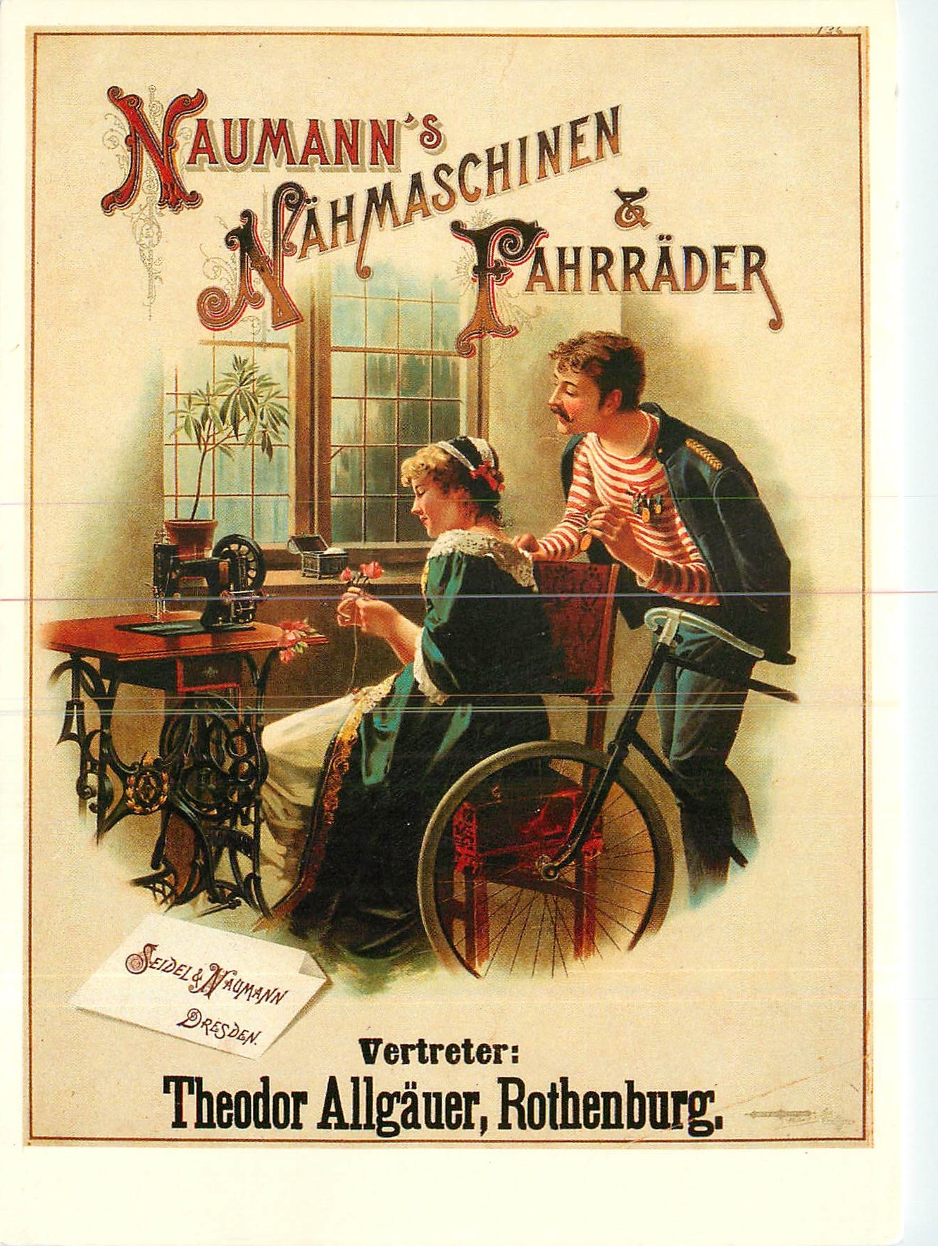 CPM Naumann's Nachmaschinen Fahrrader Kunstler unberkannt Velo Cycle Cyclisme