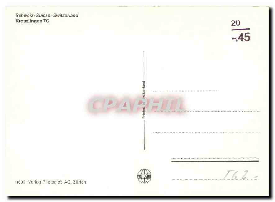 CPM Kreuzlingen TG Switzerland  — Rückseite