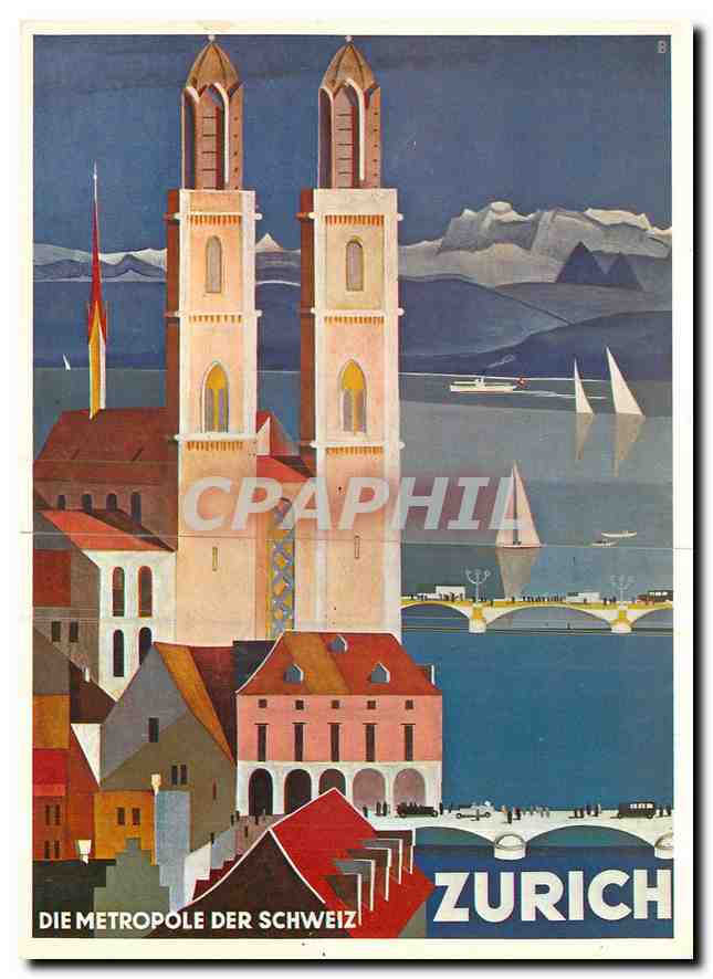 CPM Die Metropole der Schweiz Zurich Otto Baumberger 