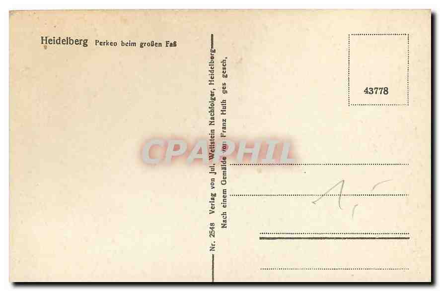 CPA Heidelberg Perkeo beim grossen fass  — Rückseite