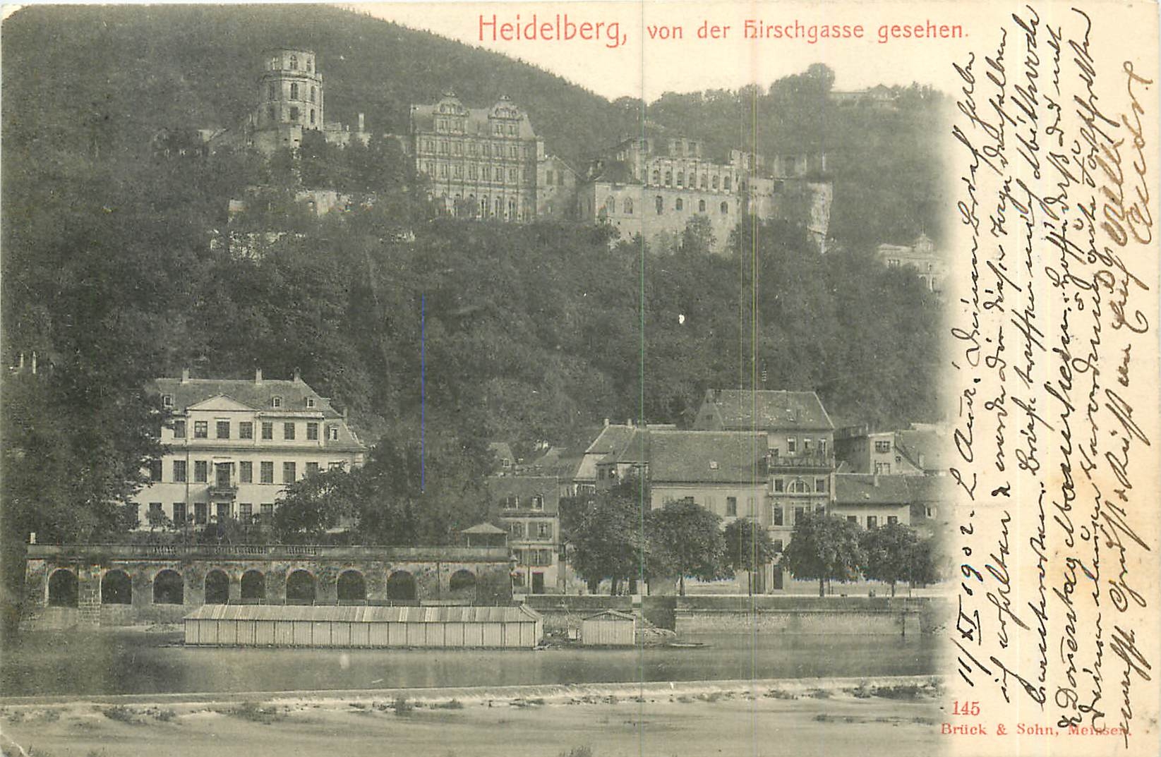 CPA Heidelberg von der Kirschgasse gesehen 