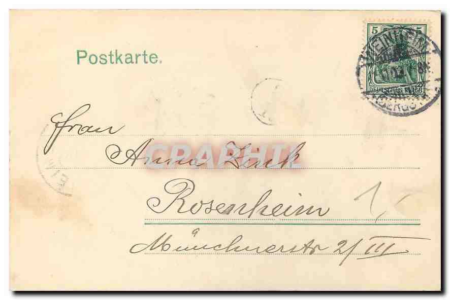 CPA Heidelberg von der Kirschgasse gesehen  — Rückseite