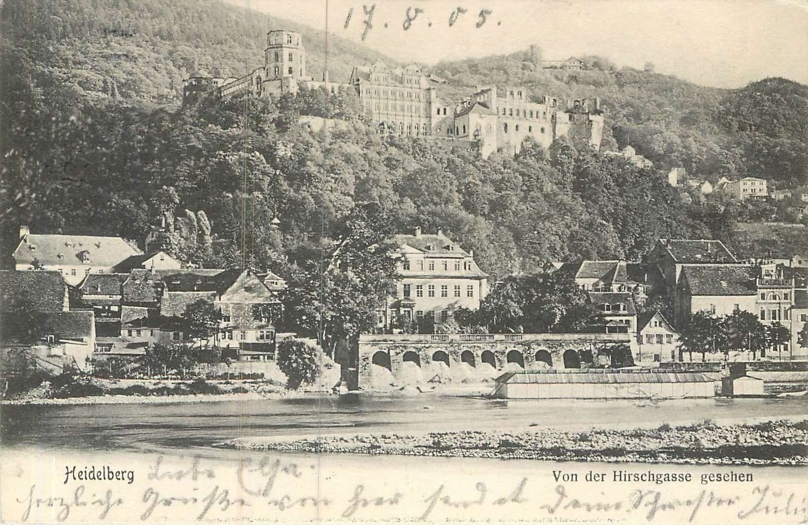 CPA Heidelberg Von der Hirschgasse gesehen 