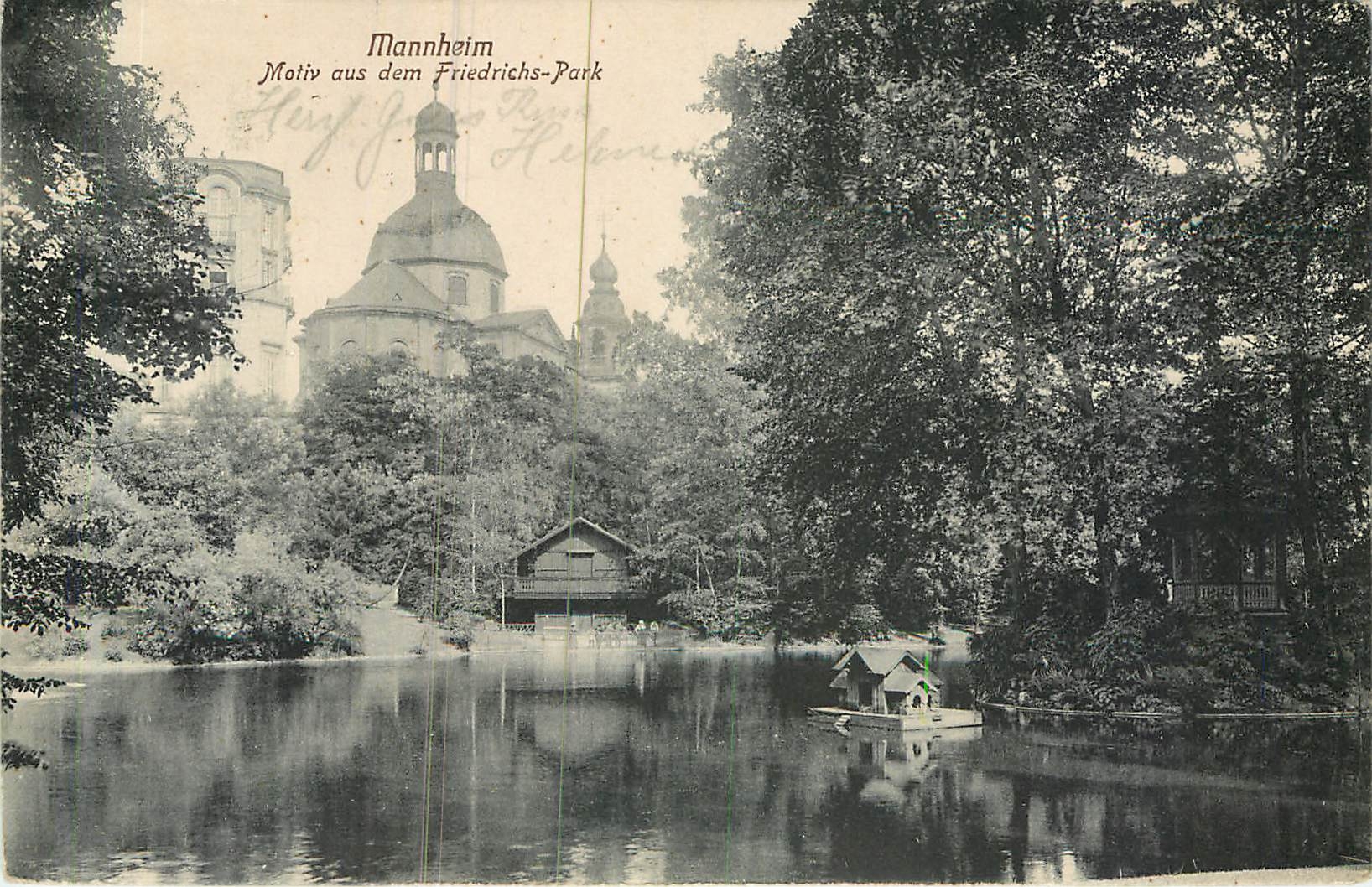 CPA Mannheim Motiv aus dem Friedrichs Park 