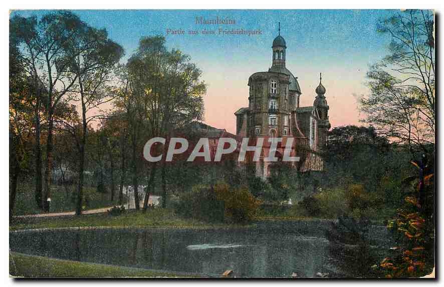 CPA Mannheim Partie aus dem Friedrichspark 