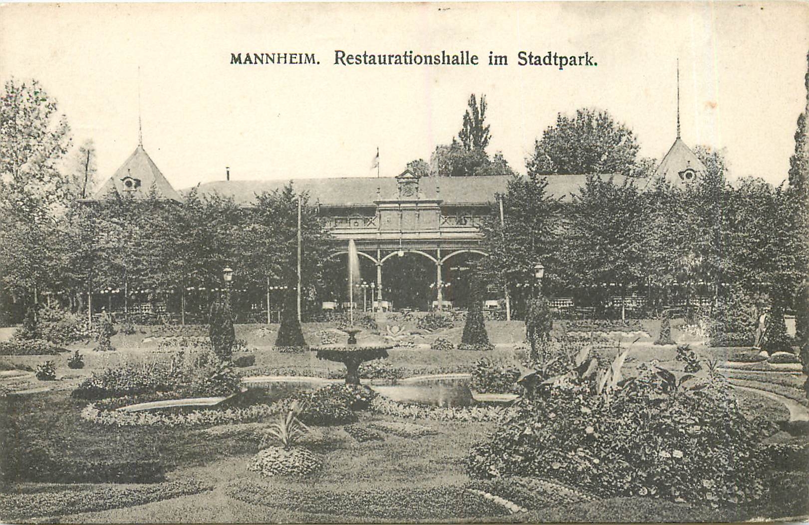 CPA Mannheim Restaurationshalle im Stadtpark 