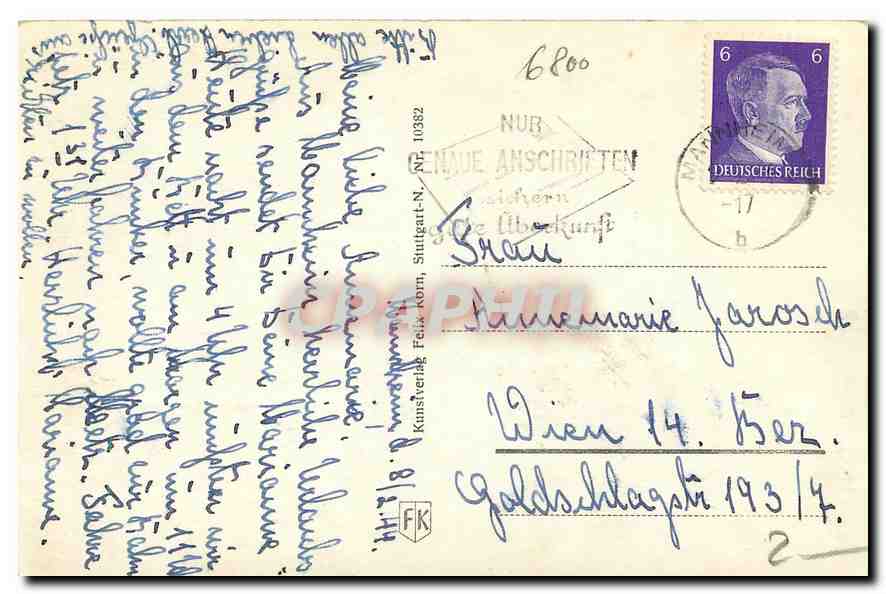 CPA Mannheim Hafferturm  — Verso