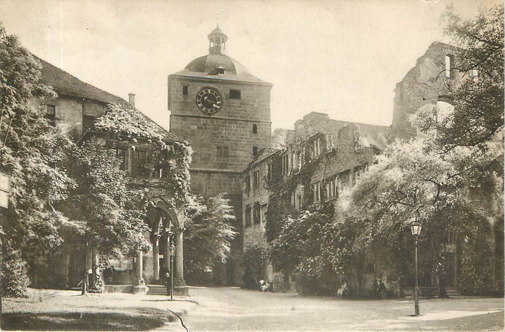 CPA Schloss Heidelberg Der Wartturm Ludwigsbau und Ruprechtsbau 