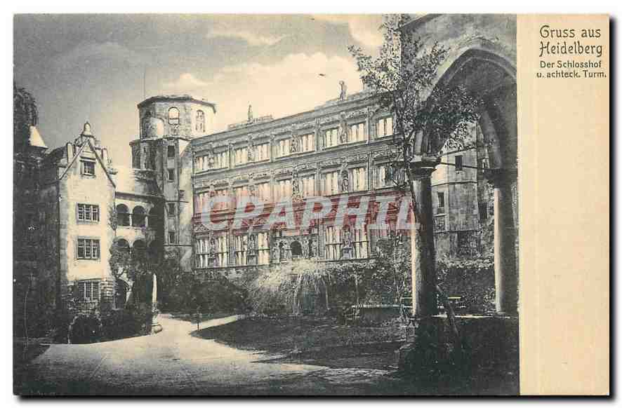 CPA Gruss aus Heidelberg Der Schlosshof 