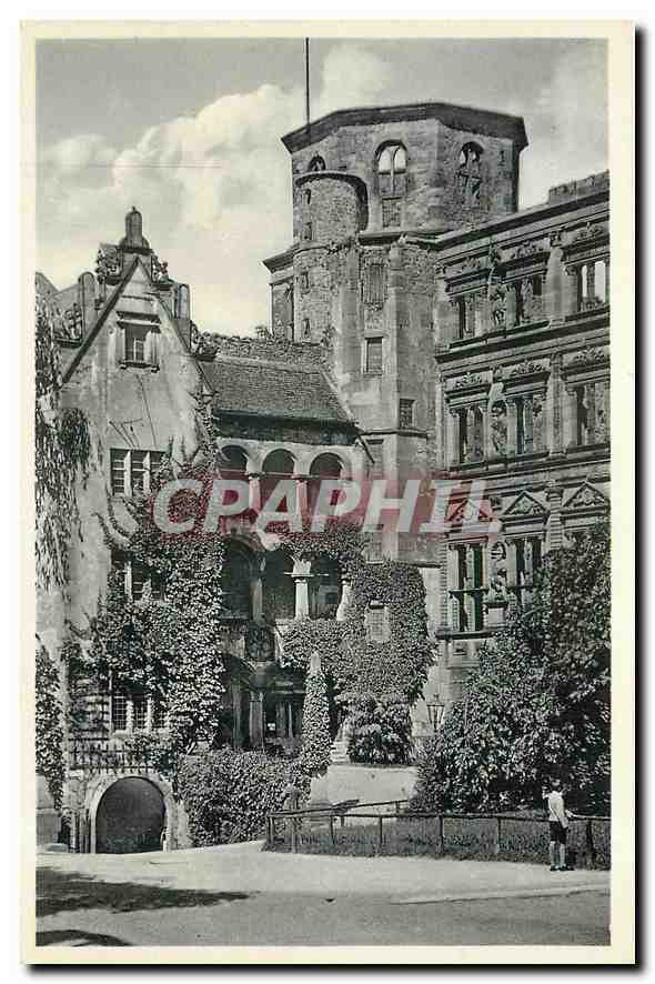 CPA Schloss Heidelberg Partie vom Schlosshof 