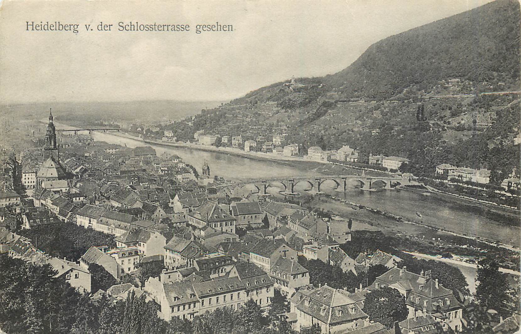 CPA Heidelberg V der Schlossterrasse gesehen 