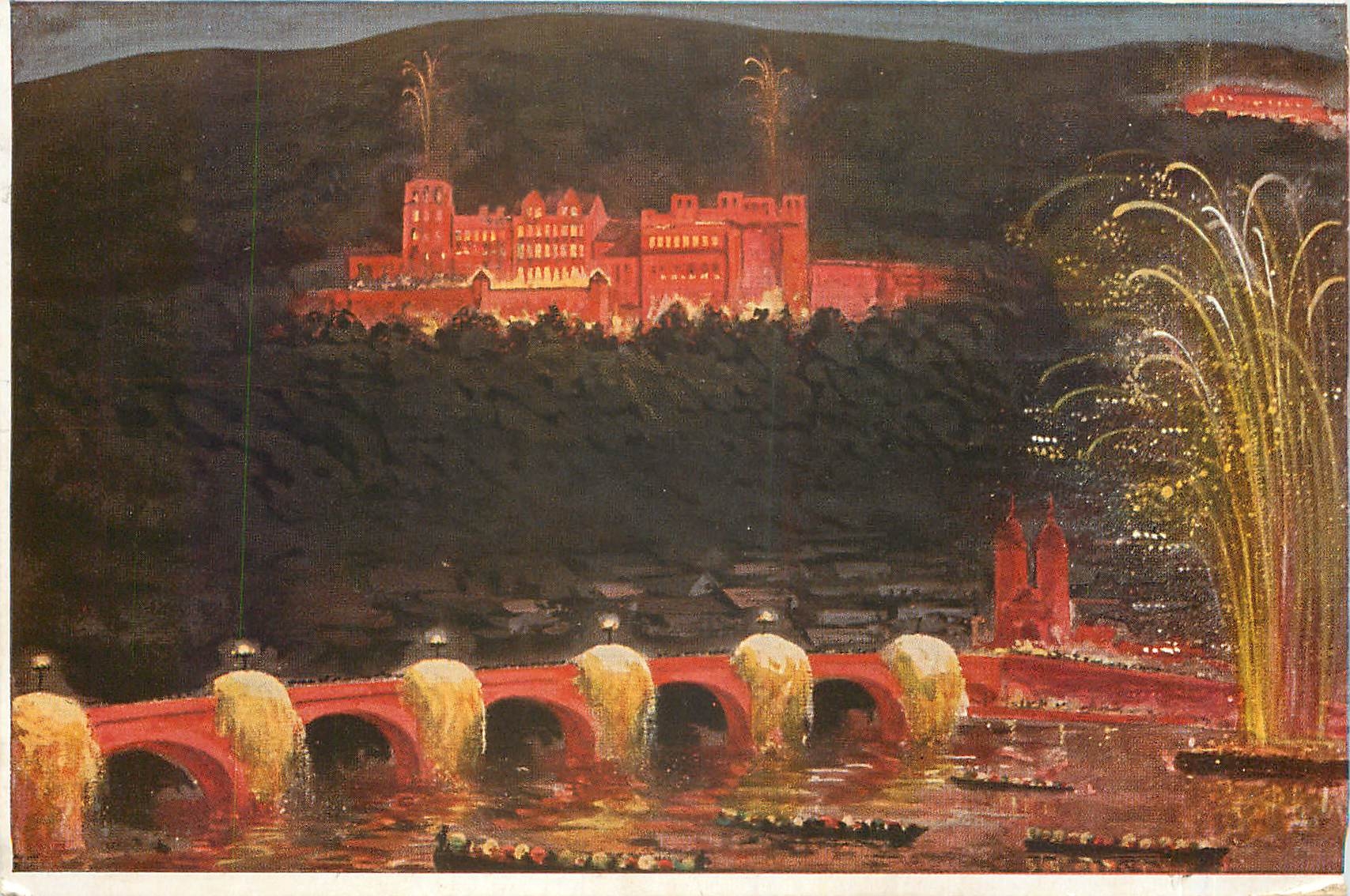 CPA Heidelberg Schlossbeleuchtung 