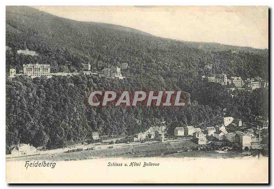 CPA Heidelberg Schloss u Hotel Bellevue 