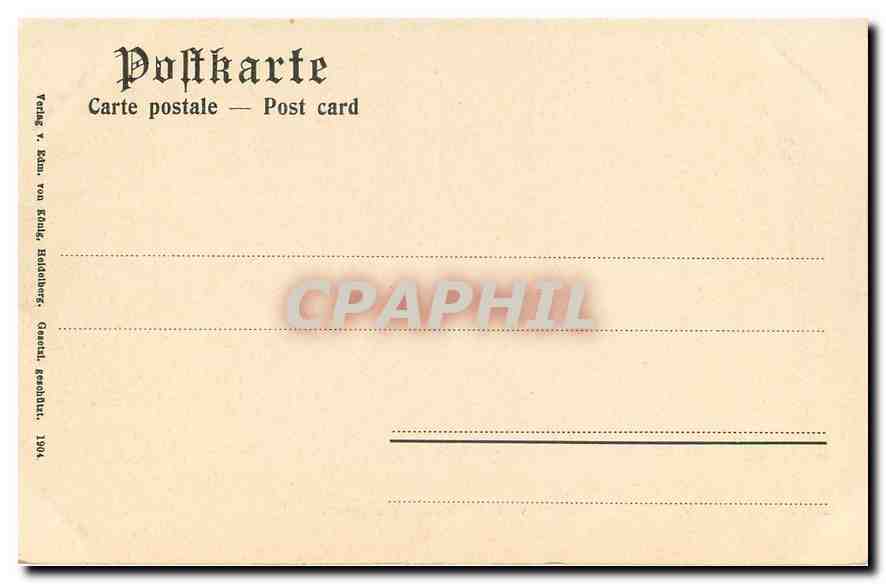 CPA Heidelberg VD Hirschgasse gesehen  — Rückseite