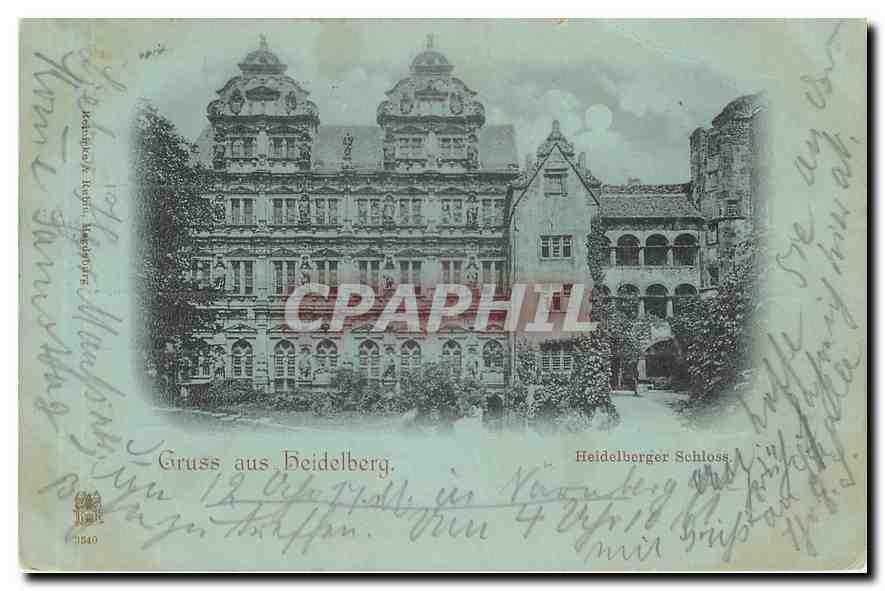 CPA Gruss aus Heidelberg Heidelberger Schloss (carte 1899)