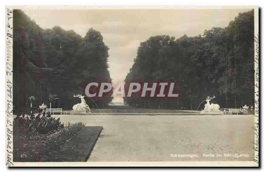 CPA Schwetzingen Partie im Schlossgarten 