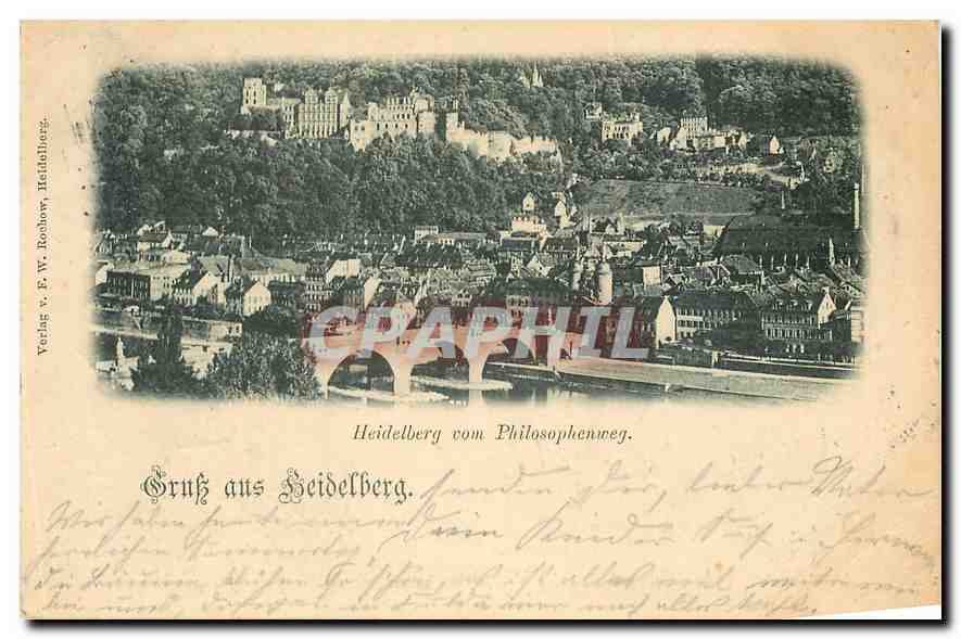 CPA Gruss aus Heidelberg Heidelberg Philosophenweg (carte 1899)