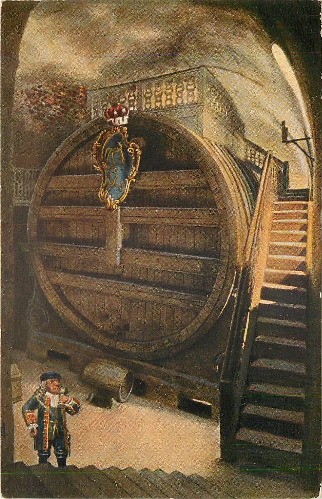 CPA Das grosse Heidelberger Fass 