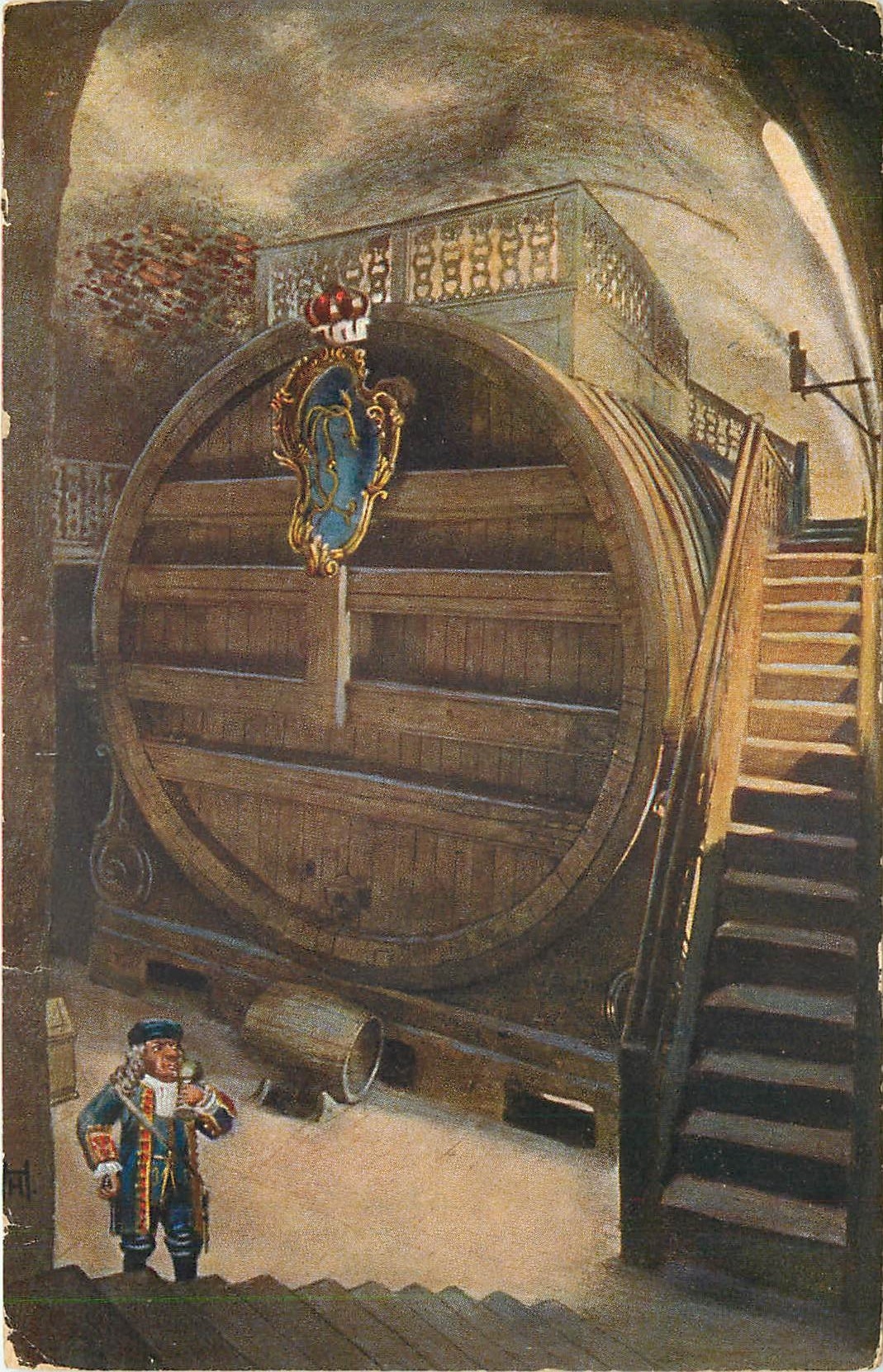 CPA Das grosse Heidelberger Fass 