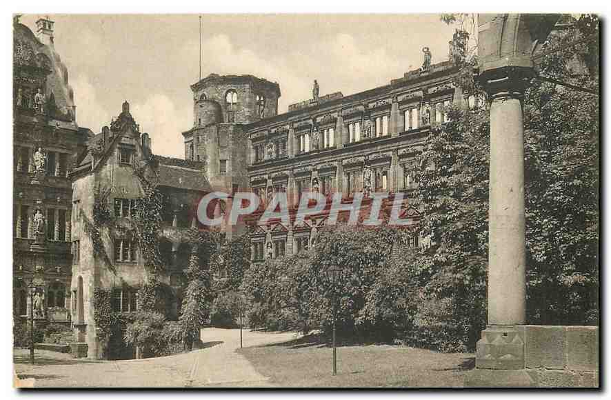 CPA Heidelberg Partie aus dem Schlosshof 