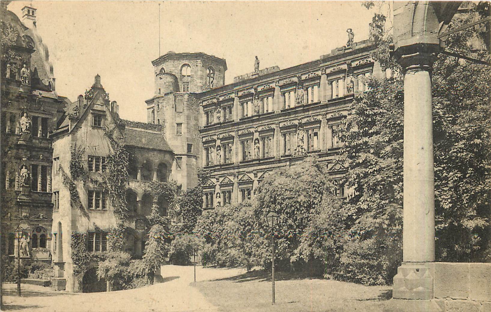 CPA Heidelberg Partie aus dem Schlosshof 