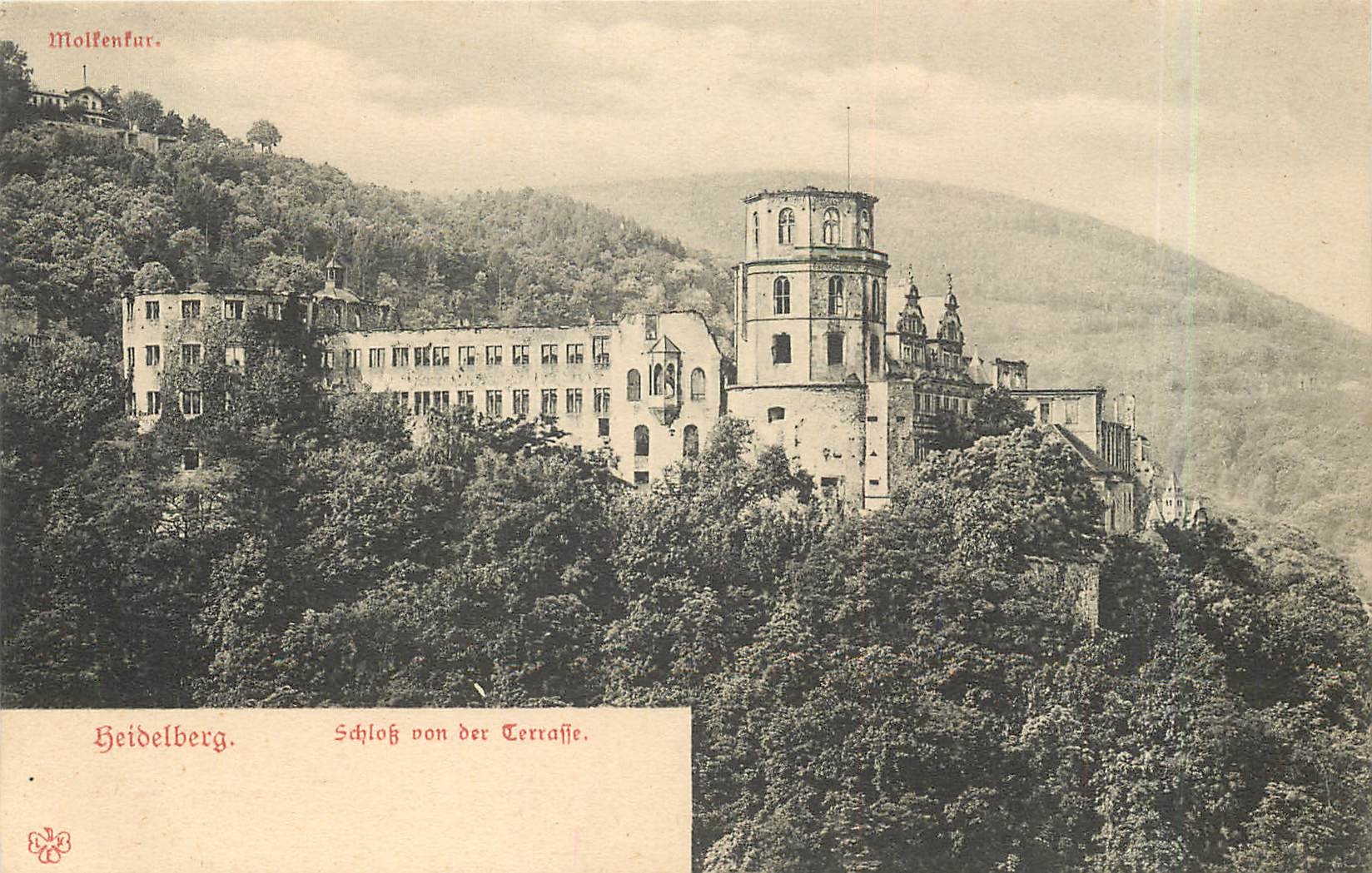 CPA Heidelberg Schloss von der Terrasse 