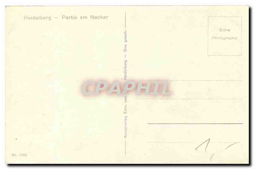 CPA Heidelberg Partie am Neckar  — Rückseite