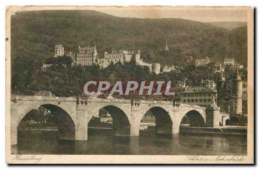 CPA Heidelberg Schloss Neckarbrucke 