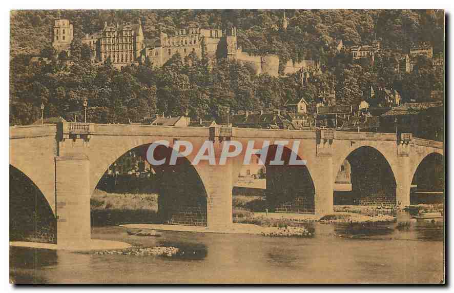 CPA Schloss Heidelberg und die alte Neckarbrucke 