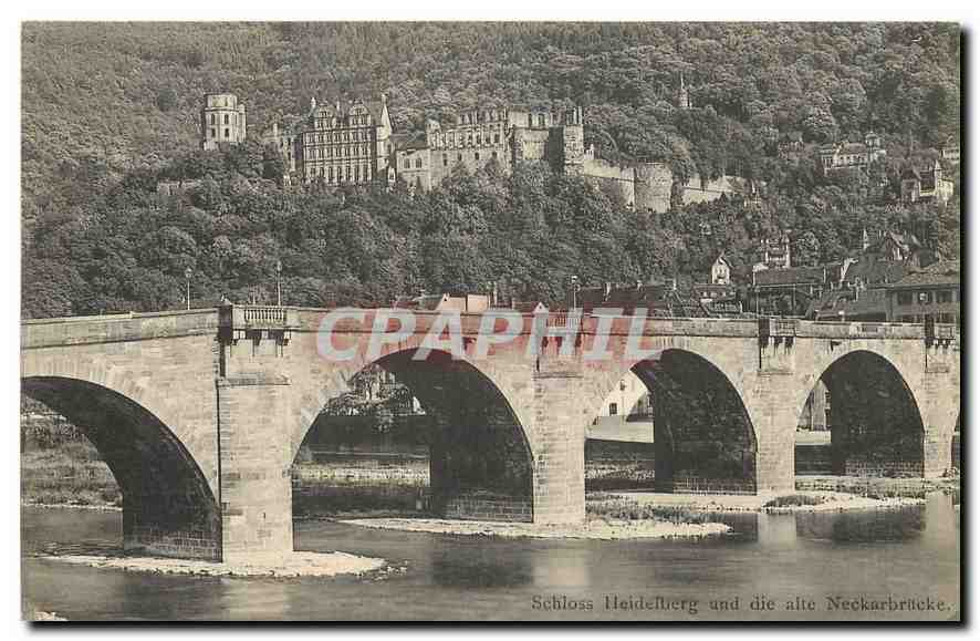 CPA Schloss Heidelberg und die Neckarbrucke 
