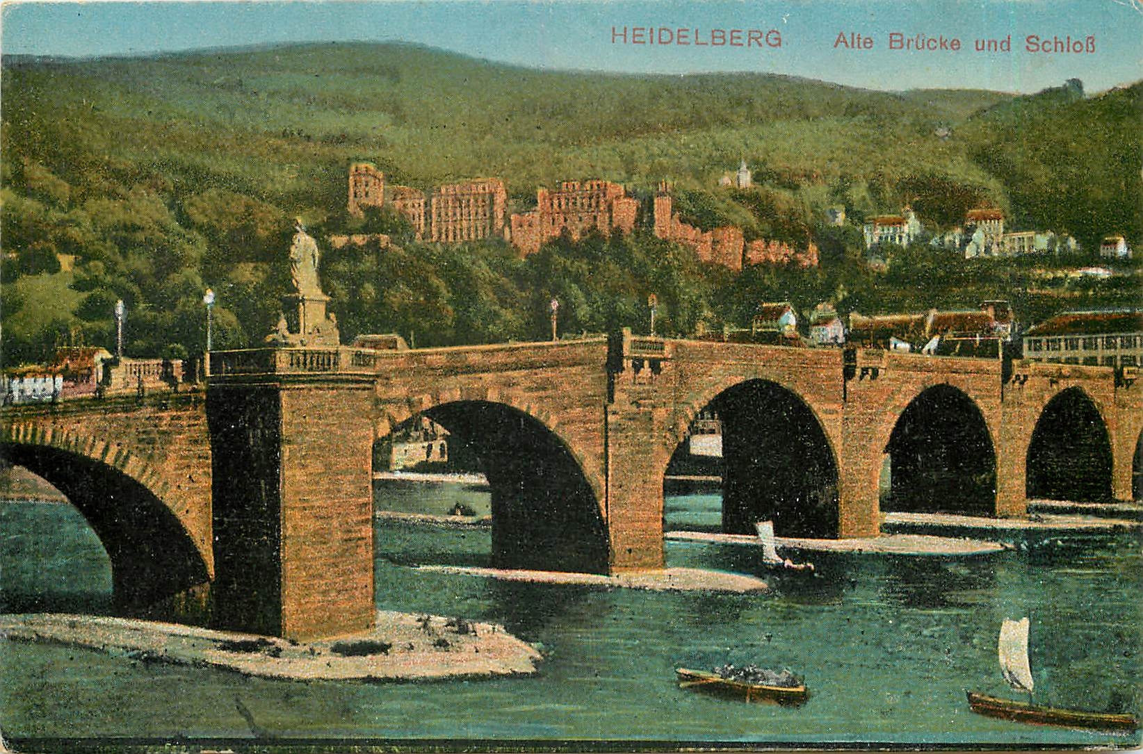 CPA Heidelberg Alte Brucke und Schloss 