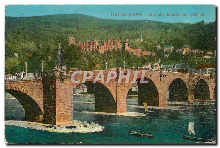 CPA Heidelberg Die alte Brucke mit Schloss 