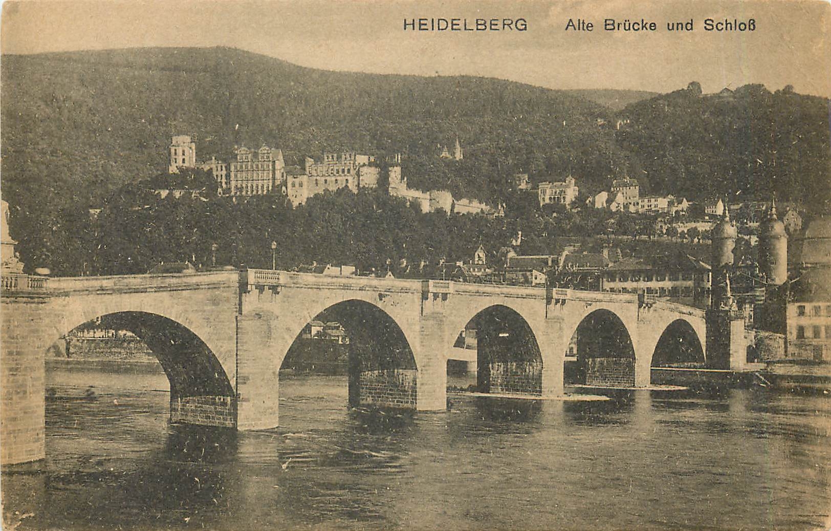 CPA Heidelberg Alte Brucke und Schloss 