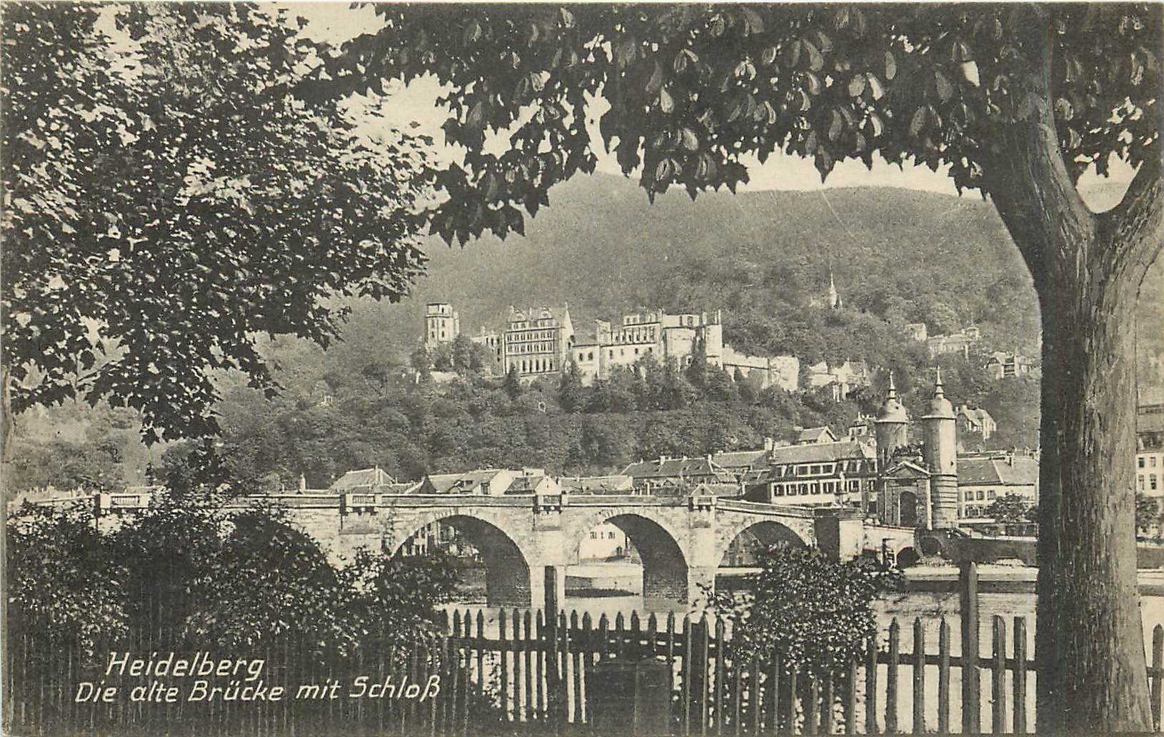 CPA Heidelberg Die alte Brucke mit Schloss 