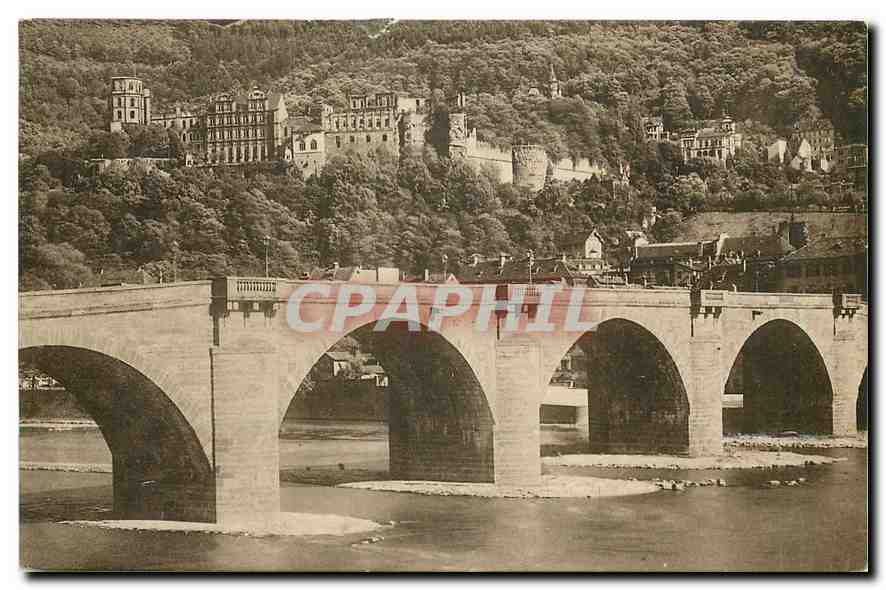 CPA Schloss Heidelberg und die alte Neckarbrucke 