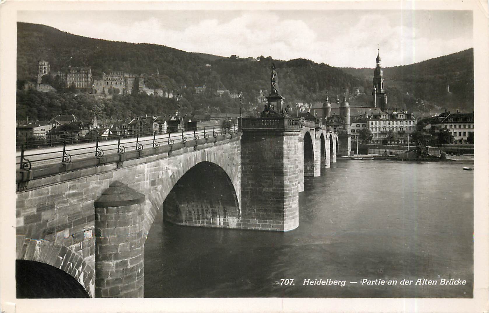 CPA Heidelberg Partie an der Alten Brucke 