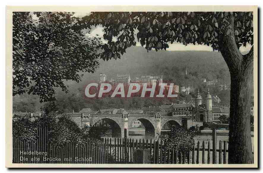 CPA Heidelberg Die alte Brucke mit Schloss 