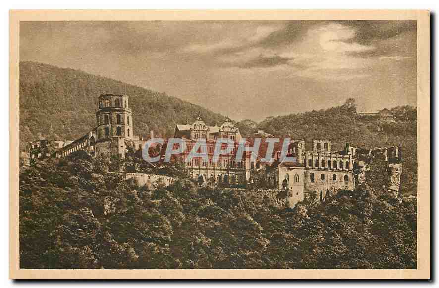 CPA Heidelberg Das Schloss von der Hirschgasse gesehen 