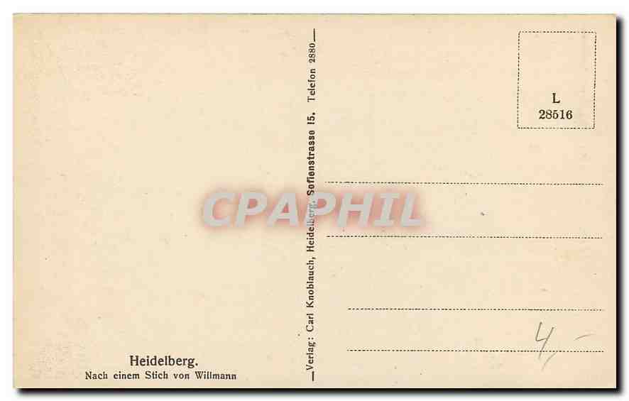 CPA Alt Heidelberg du feine du Stadt an Ehren reich Am Neckar und am Rheine Kein andre Kommt dir gle — Rückseite