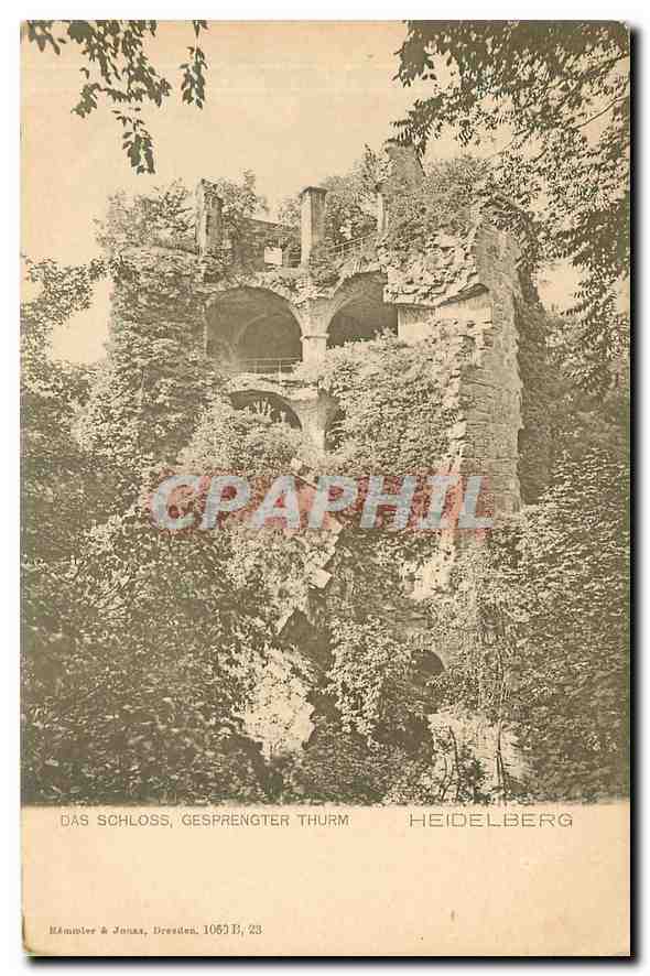 CPA Das Schloss Gesprengter Thurm Heidelberg 