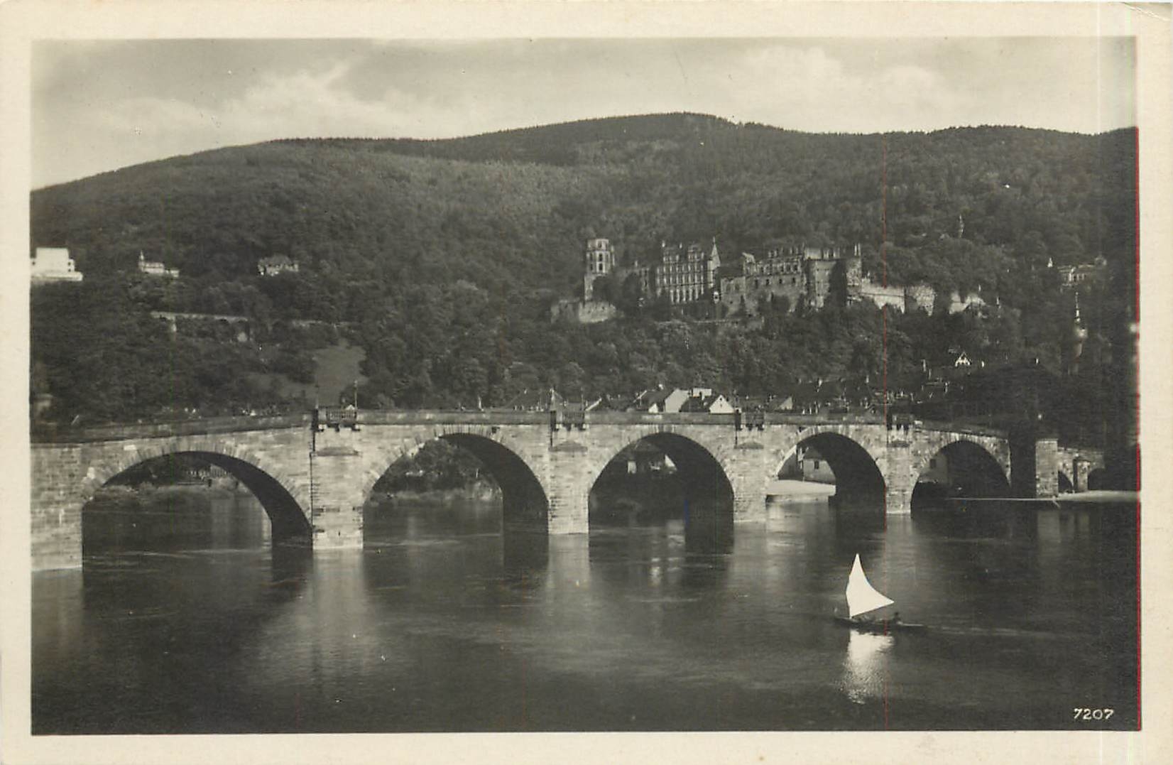 CPA Heidelberg Alte Neckarbrucke u Schloss 