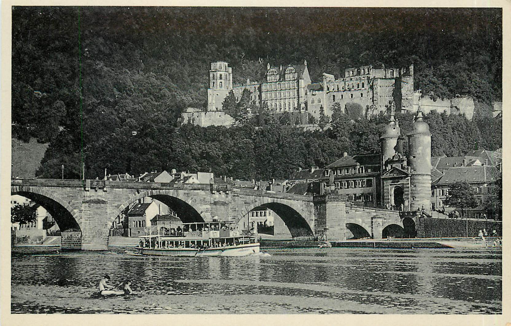 CPA Heidelberg Alte Neckarbrucke und Schloss 