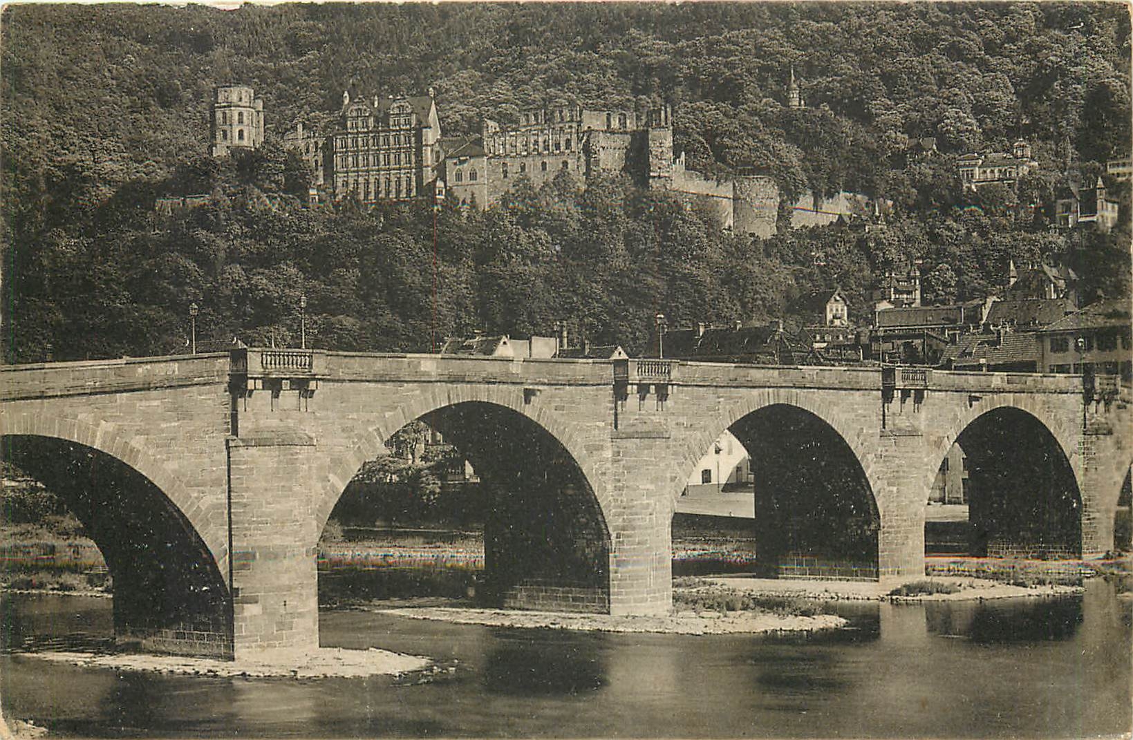 CPA Schloss Heidelberg und die alte Neckarbrucke 