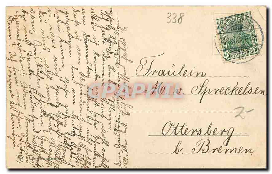 CPA Okertal Partie an der Okerinsel  — Rückseite