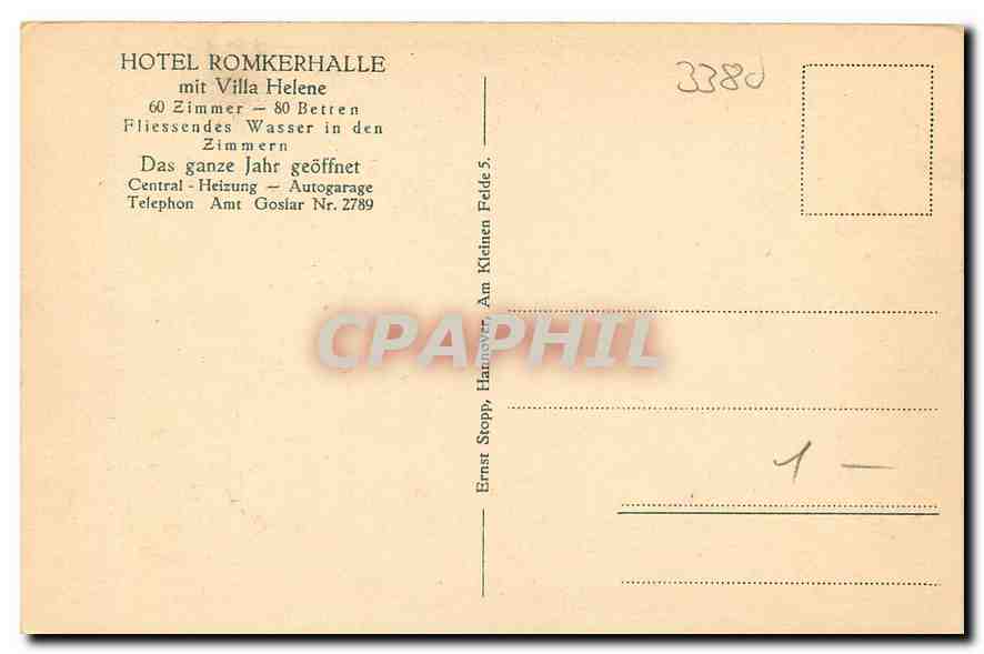 CPA Okertal im Hars Romkerhaller Wasserfall  — Rückseite