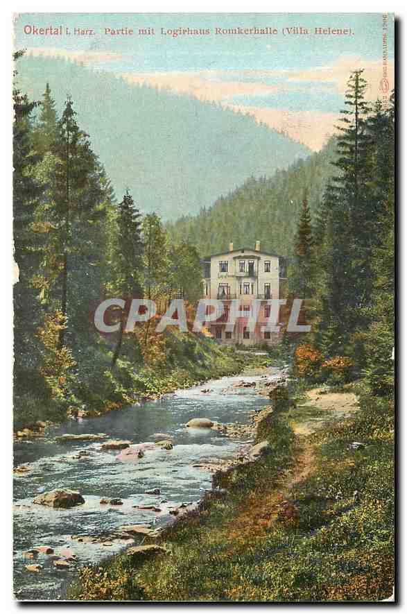 CPA Okertal Harz Partie mit Logirhaus Romkerhalle Villa Helene 