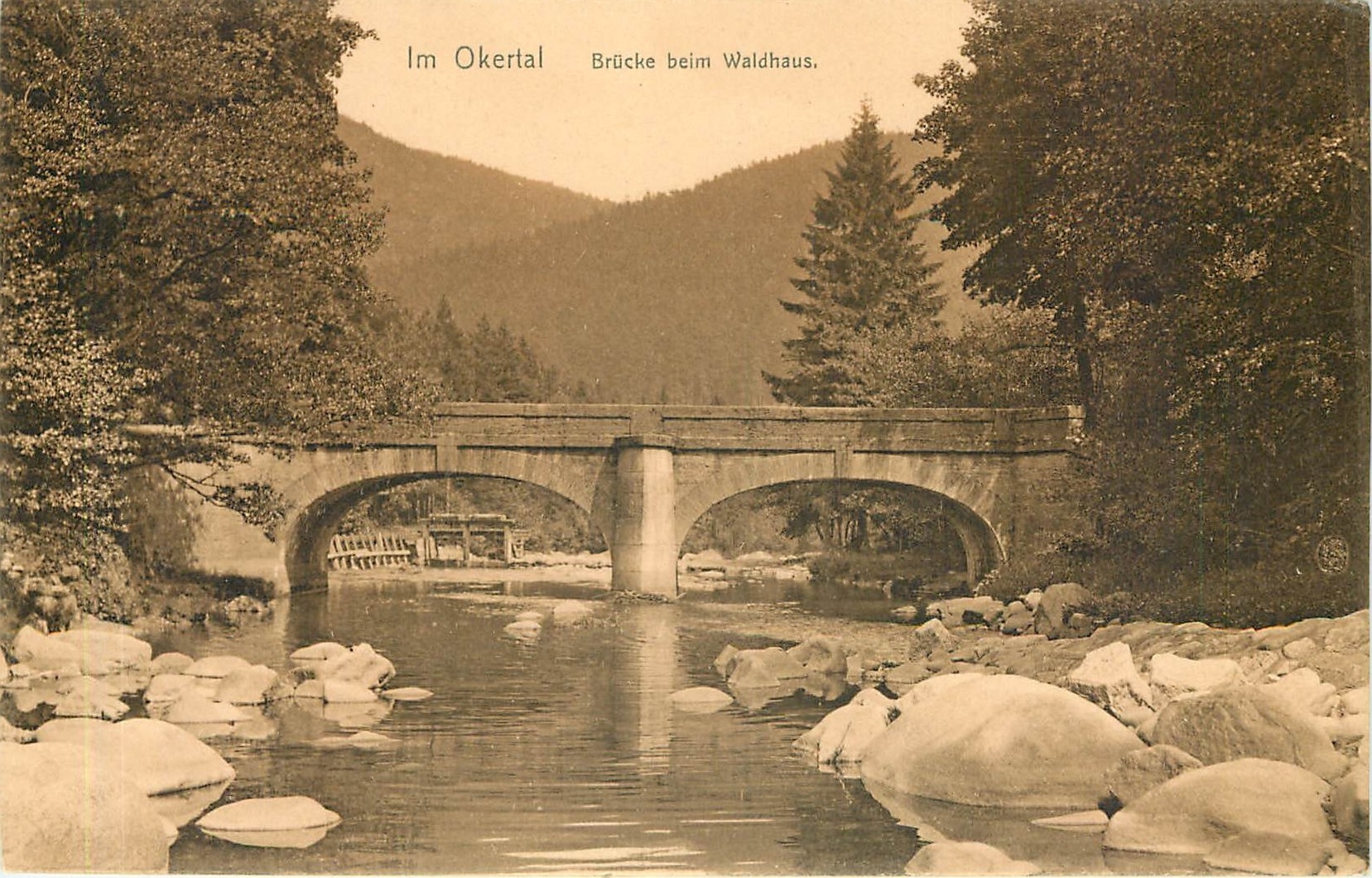 CPA Im Okertal Brucke beim Waldhaus 